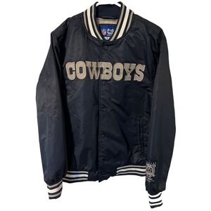 Dallas Cowboys NFL Ultra Game‎ Snap Button Bomber Jacket NWT